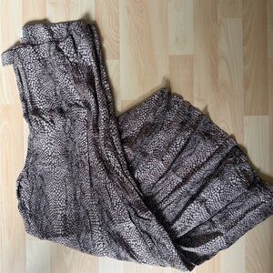 Anthropologie wide leg snake print flowy pants